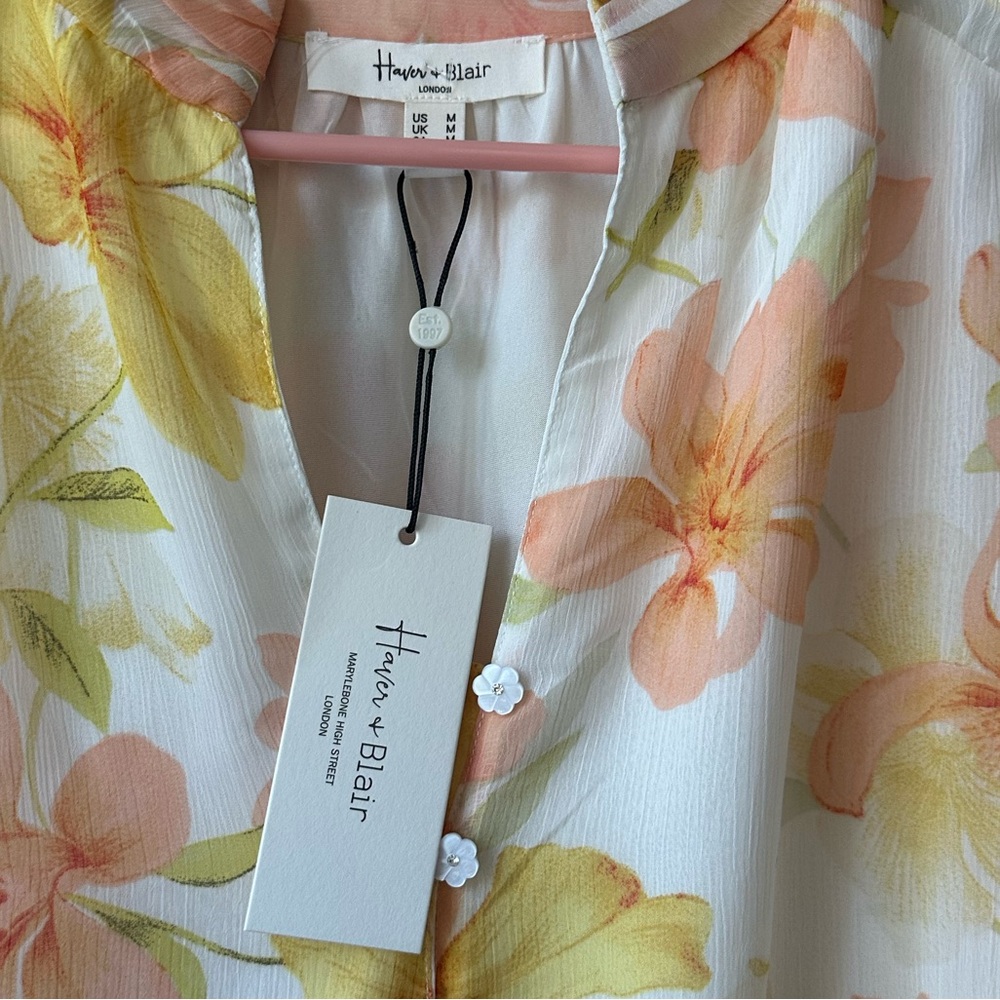 Harper & Blair Floral Blouse - Yellow and Orange - Picture 3 of 7